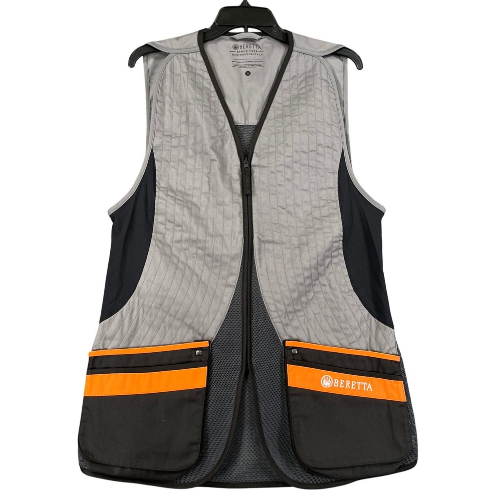 Beretta Silver Pigeon Shooting Vest Women S Gray Black Mesh Pockets Outdoor Clay